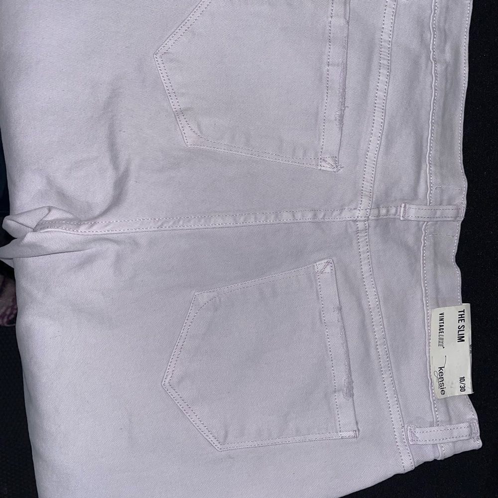 Kensie size 10/30 lilac denim slim fit with raw edge hem NWT - Picture 14 of 14